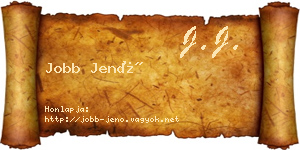Jobb Jenő névjegykártya